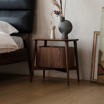Cheep sound large-scale bedside table solid wood log large-capacity storage side cabinet modern Chinese designer furniture storage cabinet