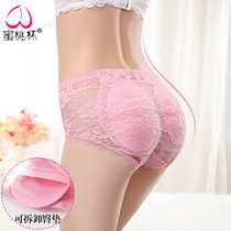 Peach Cup double lace and pad hip pants waist hip thin pants womens hip pants plastic sexy