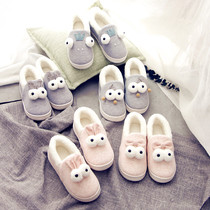 Cotton slippers women Winter Spring and Autumn Home thick bottom pregnant women cute indoor anti-skid maternity after bag with Moon shoes autumn and winter
