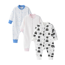 Export single newborn jumpsuit climbing suit Baby newborn cotton jumpsuit bottomed pajamas 3-24 months