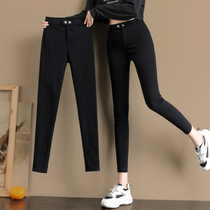 150 small pants with eight points of bottom pants female wearing 2021 new high waist and black pants