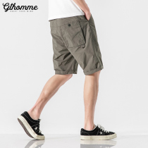 2022 Casual Shorts Male summer outwear Loose Ins Tide 100 lapped with thin overalls 50% Pants Male Tide Cards