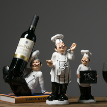 American retro creative chef ornaments home Western restaurant table wine cabinet bar personality decorations cake shop furnishings