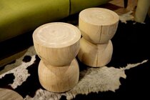 Modern simple sofa side log Pier simple wooden stool new coffee table bedside table creative small wooden stool small round a few