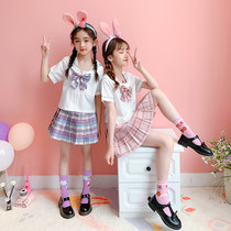 jk uniform dress child elementary school childrens genuine summer 12 year old female summer 10-11 bully girl gk whole package summer dress