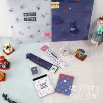 Winter its time to fill the water Japan limited cute fruit limited pad rubber folding ruler note book