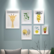 Living room solid wood photo wall creative European sofa photo wall large size frame wall combination art and culture wall