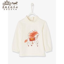 Spot VT childrens clothing girls White Pony high collar Joker cotton long sleeve shirt base shirt