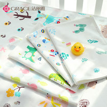 Jielia Diaphragm Baby Waterproof and Breathable Bed Hats Big Bed Children Cotton Mattress Sheets Summer