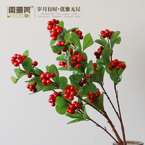 European style simple fake flower simulation flower Berry pistachio flower art indoor decoration living room dining room decoration flower decoration