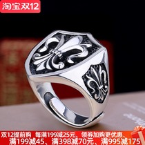 Heart silver jewelry mens ring 925 Thai silver vintage opening ring mens ring sterling silver mens same adjustable