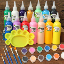  Childrens pigments Kindergarten palette Brushes Watercolor painting set Washable painting Coloring paint