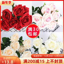 Simulation wave rose 9 bouquets wedding props wedding plant decoration flower arrangement Wedding Silk Flower Home flower arrangement