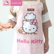 School kitchen HELLO KITTY (HELLO KITTY) apron Korean fashion kitchen waterproof adult female male kitchen home