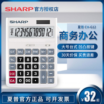 SHARP SHARP calculator CH-G12 business fashion office financial accounting large large screen large button desktop two-color computer