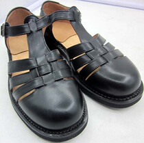  3516 factory summer outdoor casual shoes royal leather three casual sandals first layer cowhide old cadre leather sandals