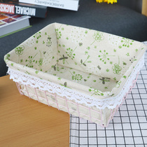 Nordic ins storage basket Wrought iron desktop finishing desktop storage basket Kitchen storage snack cosmetics storage box