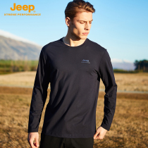 jeep men's autumn winter outdoor sweatshirt warm sports casual long sleeve t-shirt breathable bottoming shirt