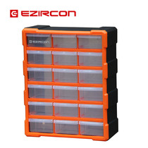 18 Drawer type plastic parts box tool building block screw element parts storage box combined classification storage