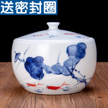 Ceramic with lid household rice wine jar kitchen container sealed candy storage jar ornaments pig oil pot pickle jar