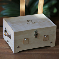 Lumbar back buttocks special wood moxibustion box solid wood moxibustion box raised large constant temperature six-needle moxibustion box