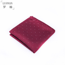 Mens pocket towel wine red silver polo point wedding groom best man wedding host emcus handkerchief handkerchief handkerchief