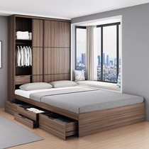 Modern minimalist room tatami chuang yi ju one high box bed chu wu chuang 1 8 m storage bed single bed