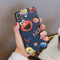 NTTN Apple x mobile phone case iPhone xs max female Apple xr cute cartoon Sesame Street Apple 7plus 8plus Silicone i6 anti-drop all-inclusive Apple