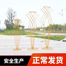 New wedding props Iron Fish Beauty flower frame road Mermaid table flower wedding table road guide ornaments