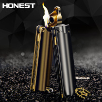 Bai Cheng Kerosene lighter Creative vintage brushed metal flint grinding wheel Personality men send boyfriend gift