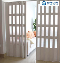 Folding door PVC toilet folding door kitchen bathroom door severance of European-style shutter push and pull glass door