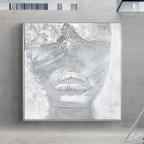 Hand painted oil painting Modern minimalist black and white figure Art Deco Decorative Painting Mystic Enchantment Aisle Hanging