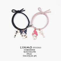  Couple rubber band magnet iron suction bracelet magnetic suction small leather case Couple a pair of Korean small rubber bands to send boyfriend