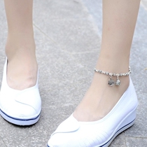 Personality Silver Foot Chain 925 Pure silver Female Japan Korean Version Casual Rose Lotus Flower Lotuss Foot Chain Student Son Department Send Girlfriend