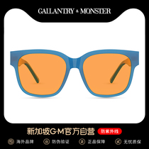 Sunglasses Womens tide anti-UV driving large frame sunglasses mens high-end sense glasses big face thin 2021 new summer