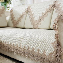 Simple modern fabric sofa mat Four seasons universal European lace full cover sofa mat Non-slip cushion set