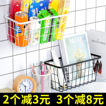 College student dormitory storage school artifact wall shelf sleeping room must be on the bed hanging basket free of punching basket