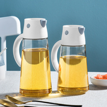 Glass oil pot household oil bottle anti-leakage oil tank kitchen Nordic automatic opening and closing sauce vinegar oil bottle seasoning bottle