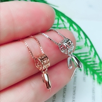 New jade pendant buckle accessories buckle 925 silver pendant buckle Melon seed buckle head Jade hanging buckle Jade clip buckle Necklace buckle