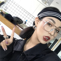 fi Xiaebai Xie Meng Sydney seal sail with glasses female transparent frame anti-radiation flat mirror personality frame male tide