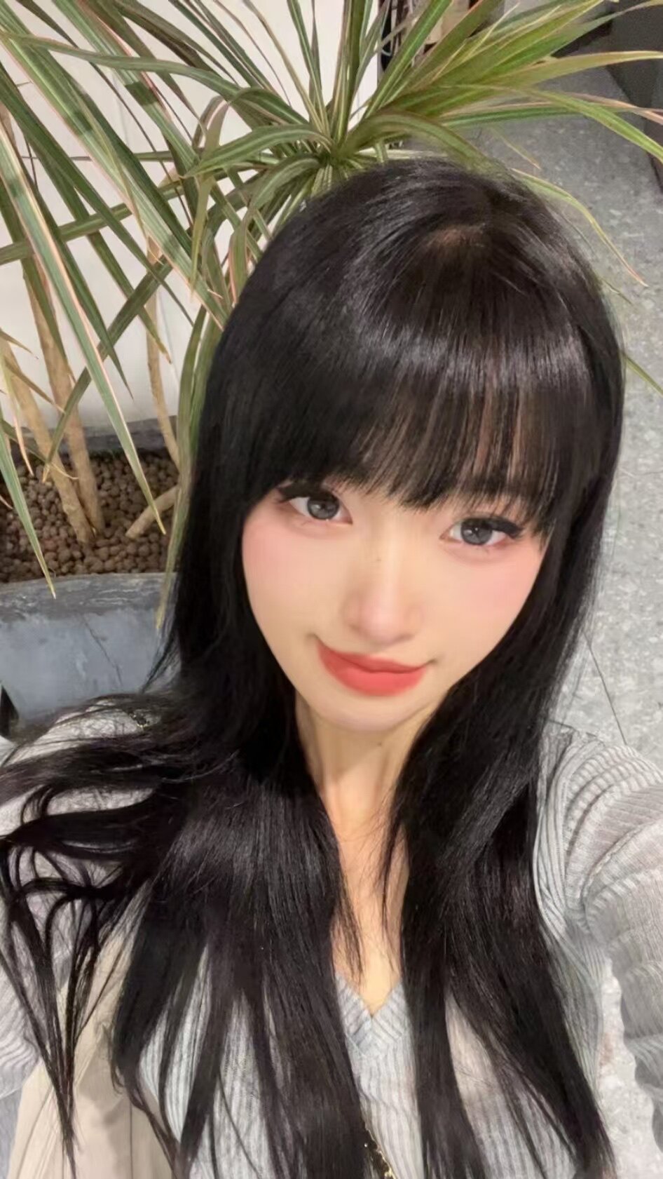 真我黑长直漫画齐刘海假发套 全真发整顶设计 自然隐形无痕贴合 长发飘逸顺滑