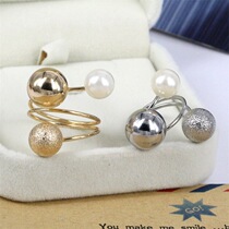 Good-looking Kai Han version Fashion metal Ball Multi-ring adjustable opening ring Ring Gift