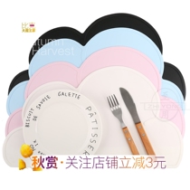 Baby children food grade cloud Silicone Placemat simple baby suction cup anti-knock high temperature resistant bwl