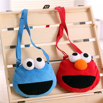 Big eyes baby toddler plush shoulder bag coin purse red blue men and women Baby cartoon Small Satchel Bag