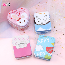 Korean cute cartoon desktop iron rectangular retro mini horse mouth storage box jewelry storage box jewelry storage iron box