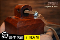 French seal seal lightning strike jujube wood antique small art initial product inheritance Taoist handmade small art first product