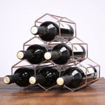 Modern simple wrought iron wine rack wine rack bar creative European-style multi-bottle wine bottle rack wine cabinet decoration