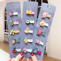 Childrens cartoon hair accessories Baby hair clip Cute princess hair card Korean girls Meng Meng edge clip headdress hair accessories set