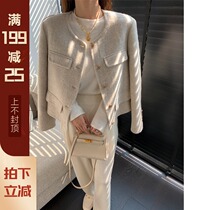 XUELI Sydney womens wool double-sided woolen coat womens autumn and winter New Small heavy industry small fragrant wind short coat