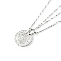 PCMY Valentines Day Birthday Gift Boomer Couple Ornament Water Wave Chain Lock Bone Necklace Original Design Brief Pendant